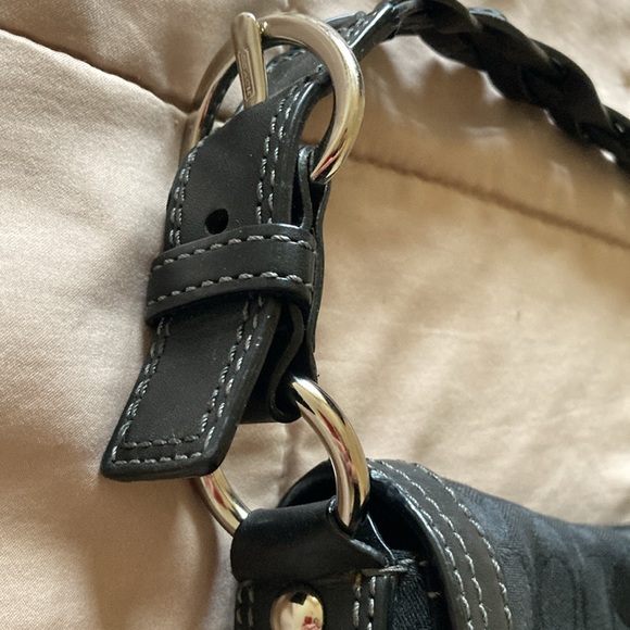 Coach original black leather braided and trims. Excellent! Used once. Good buy! - Picture 4 of 14